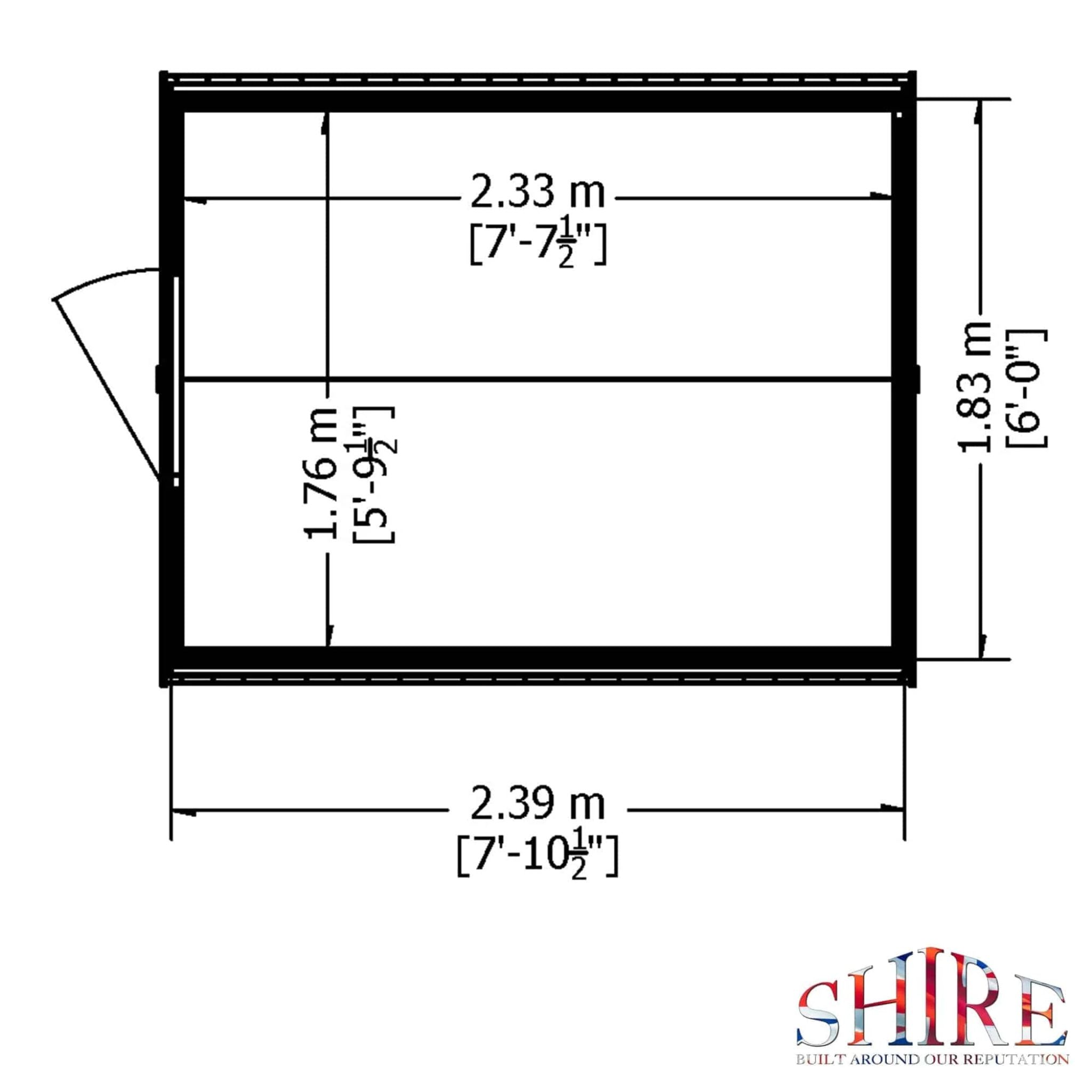 Shire Overlap Dipped Apex Wooden Garden Shed with Window 8x6