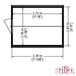 Shire Overlap Dipped Apex Wooden Garden Shed with Window 8x6