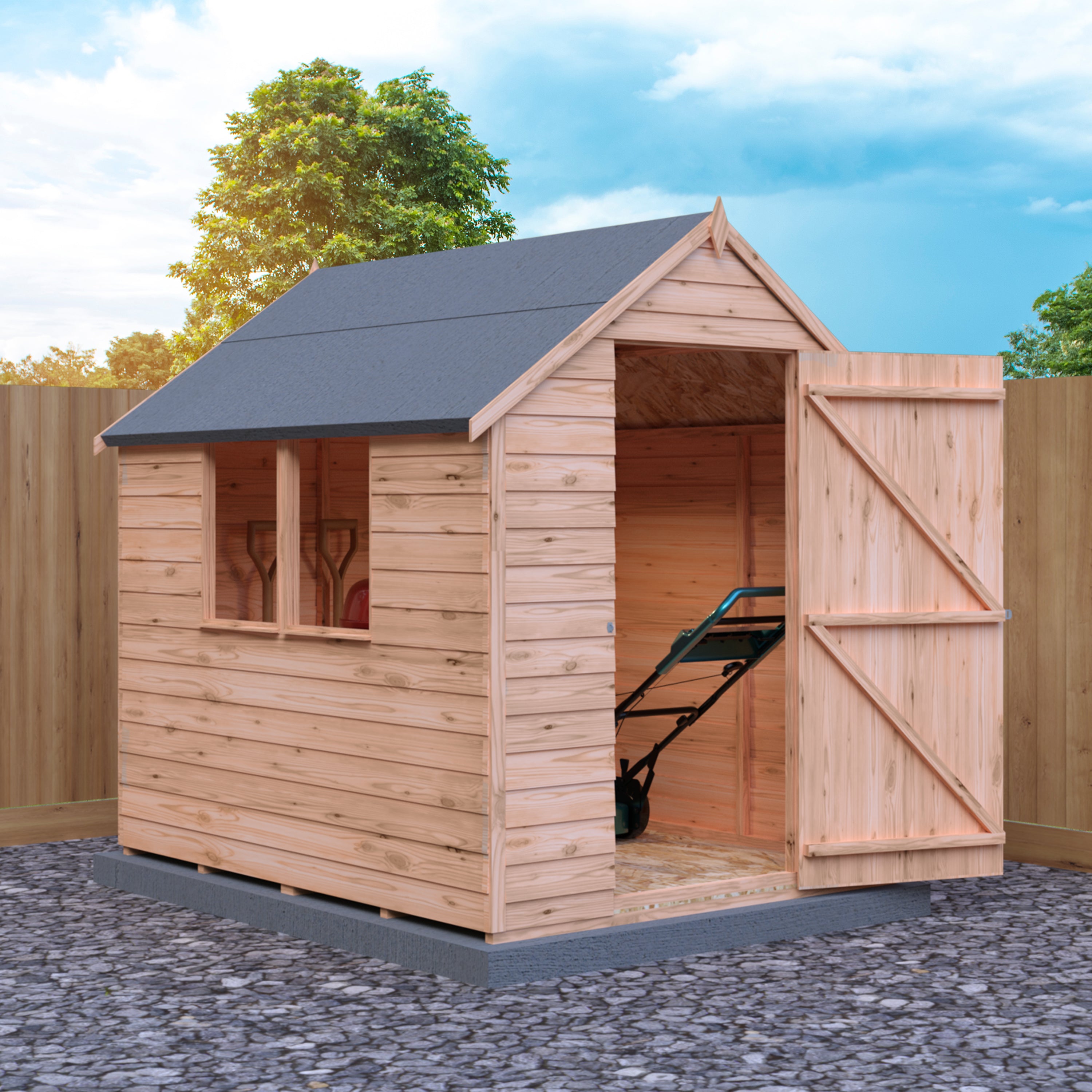 Shire Garden Value Overlap 7 x 5 Shed With or Without Window - Garden Life Stores