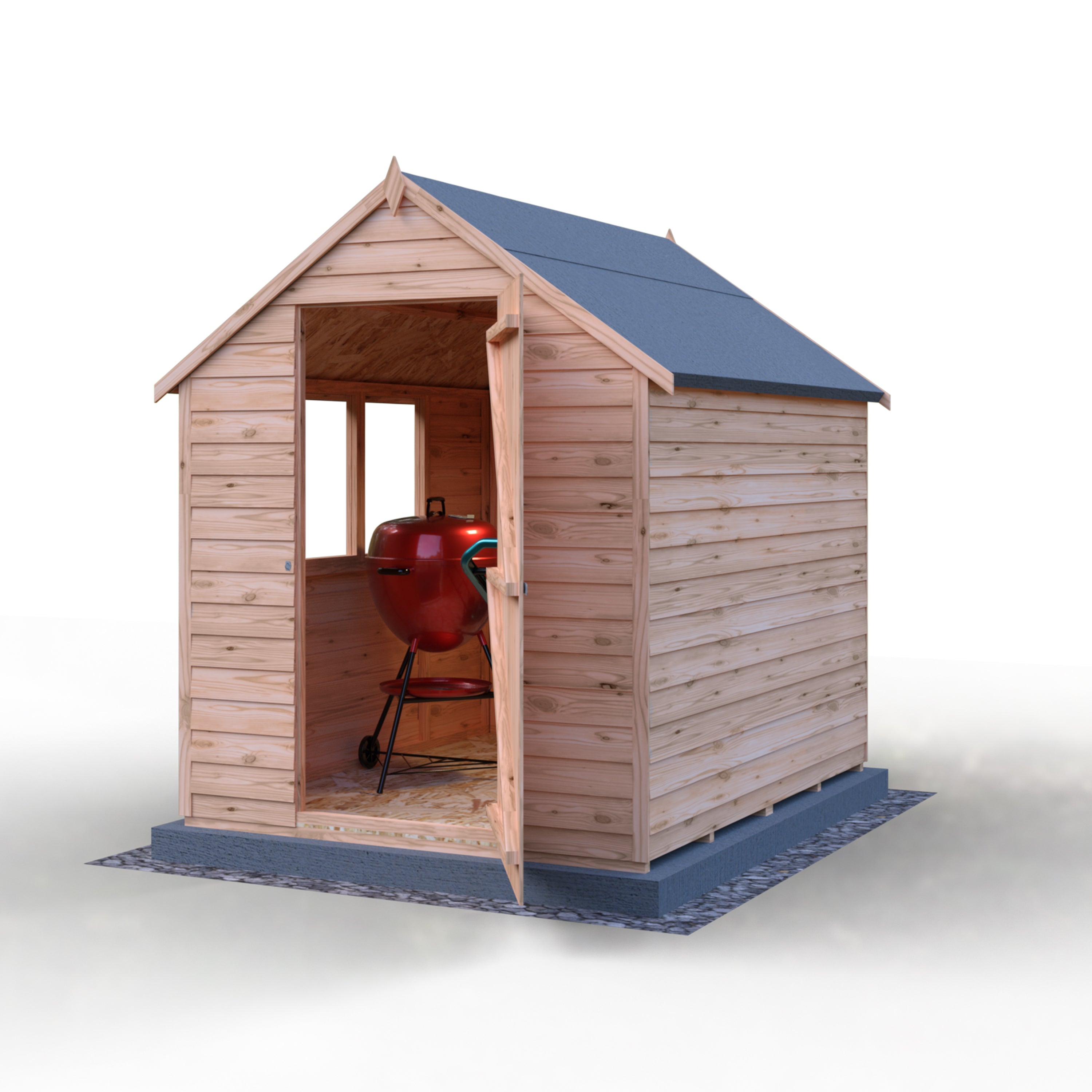 Shire Garden Value Overlap 7 x 5 Shed With or Without Window - Garden Life Stores - Garden Life Stores. 