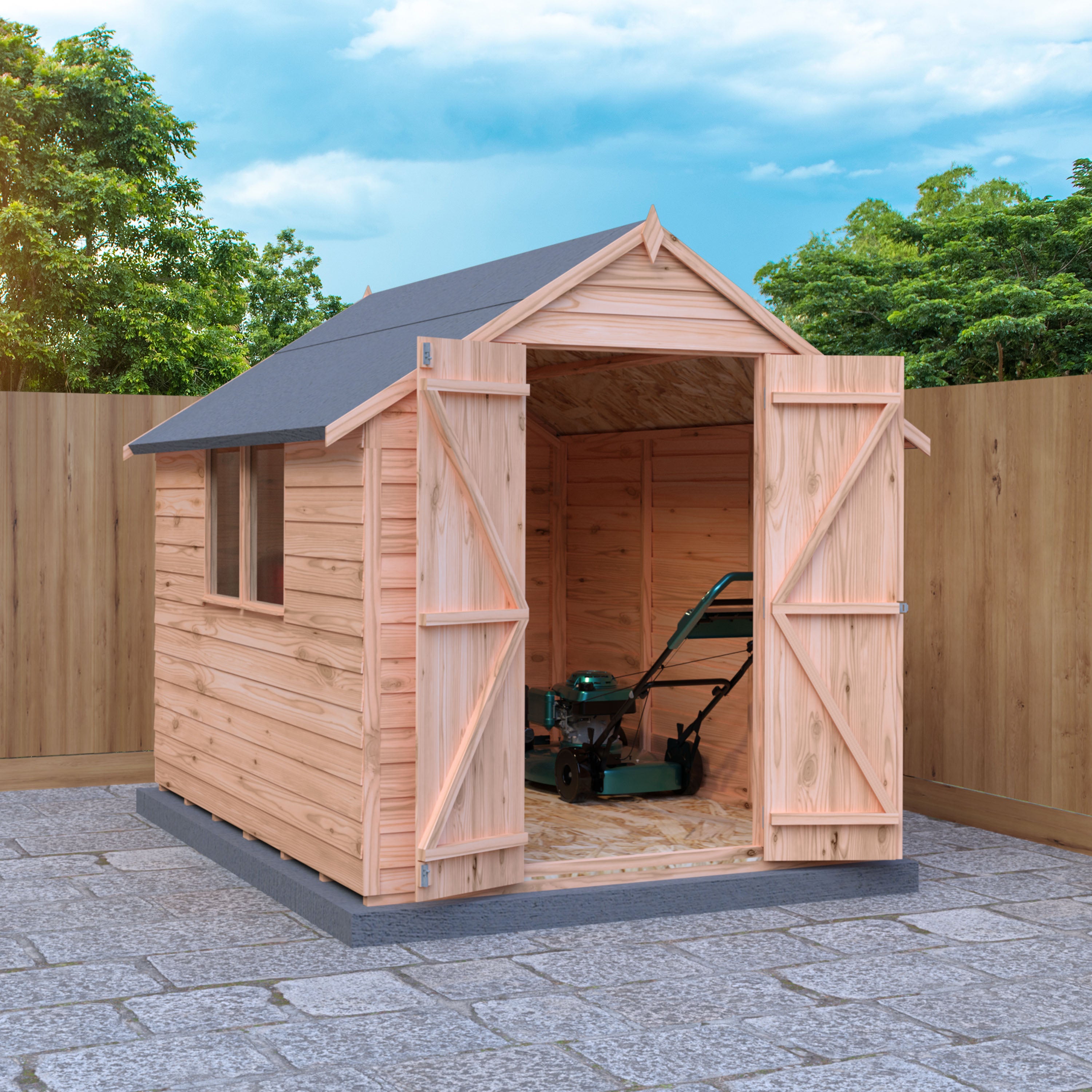 Shire Garden Value Overlap 8 x 6 Double Door Shed with or wihout Window - Garden Life Stores