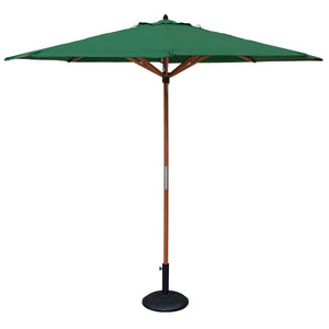 Rowlinson Willington Green 2.7m Wooden Parasol +15Kg Base