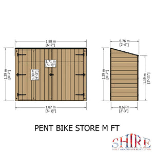Shire Pent Bike Store Shiplap No Floor 6x3