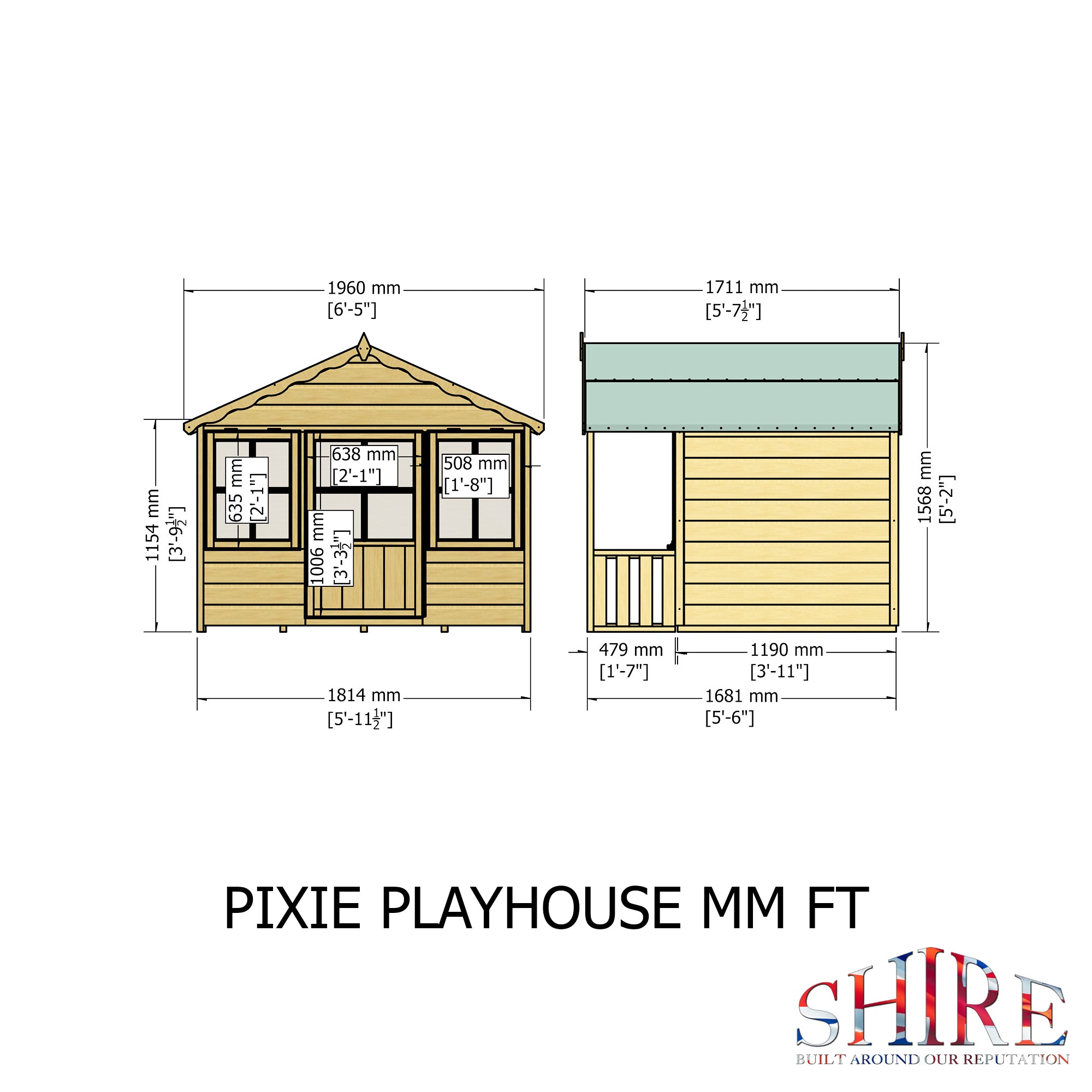 Shire Pixie Playhouse 6x4 - Garden Life Stores. 