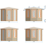 Shire Pavillion 10x10 44mm Log Cabin