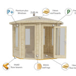 Shire Pavillion 10x10 44mm Log Cabin