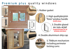 Shire Nuuk 44mm Log Cabin 16x13