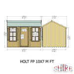 Shire Pressure Treated Holt Apex Garden Shed 7x10