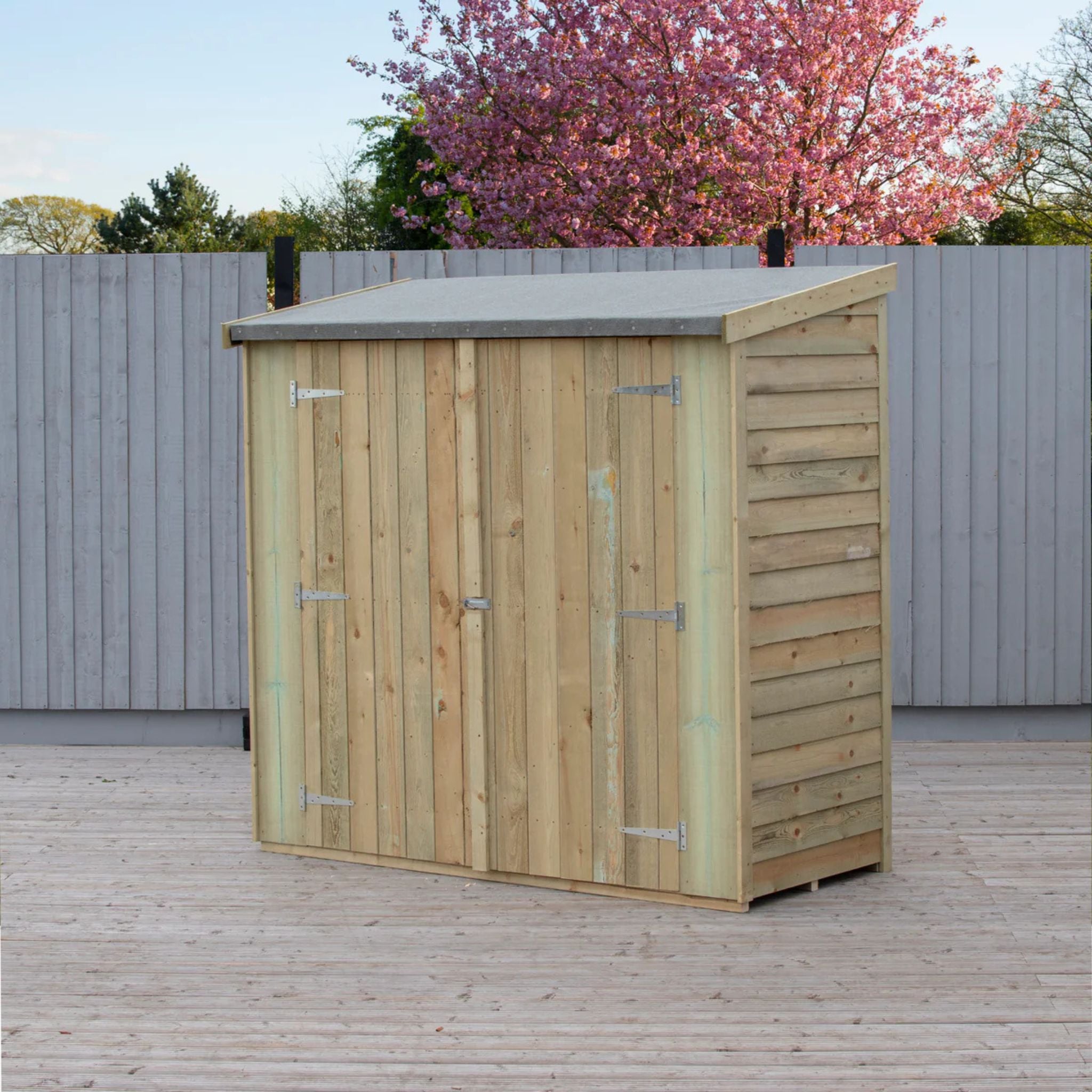 Shire Pressure Treated Overlap Range Pent Double Door 6x3 Garden Life Stores