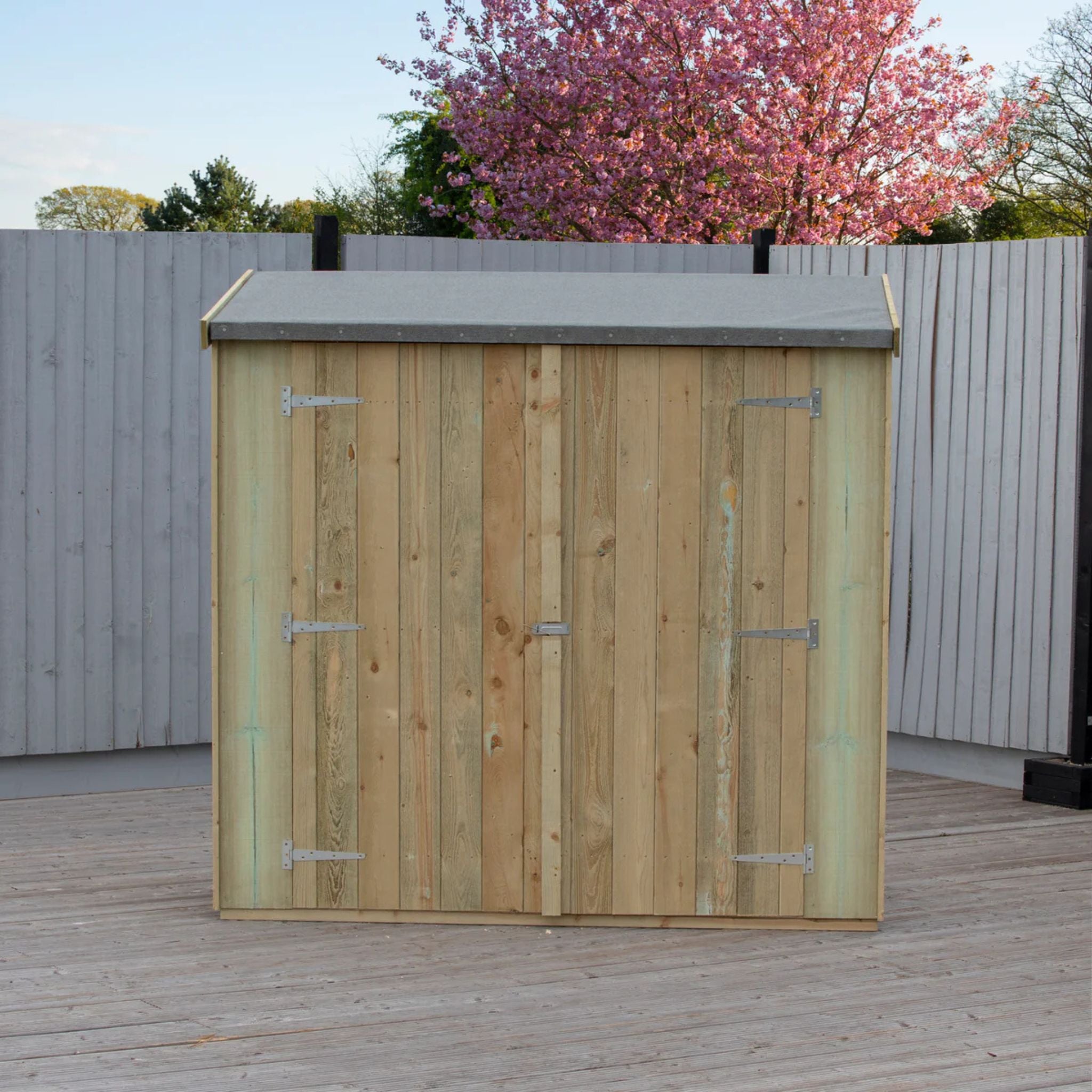 Shire Pressure Treated Overlap Range Pent Double Door 6x3 Garden Life Stores