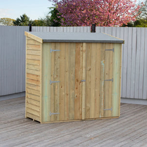 Shire Pressure Treated Overlap Range Pent Double Door 6x3 Garden Life Stores