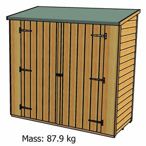 Shire Pressure Treated Overlap Range Pent Double Door 6x3 Garden Life Stores