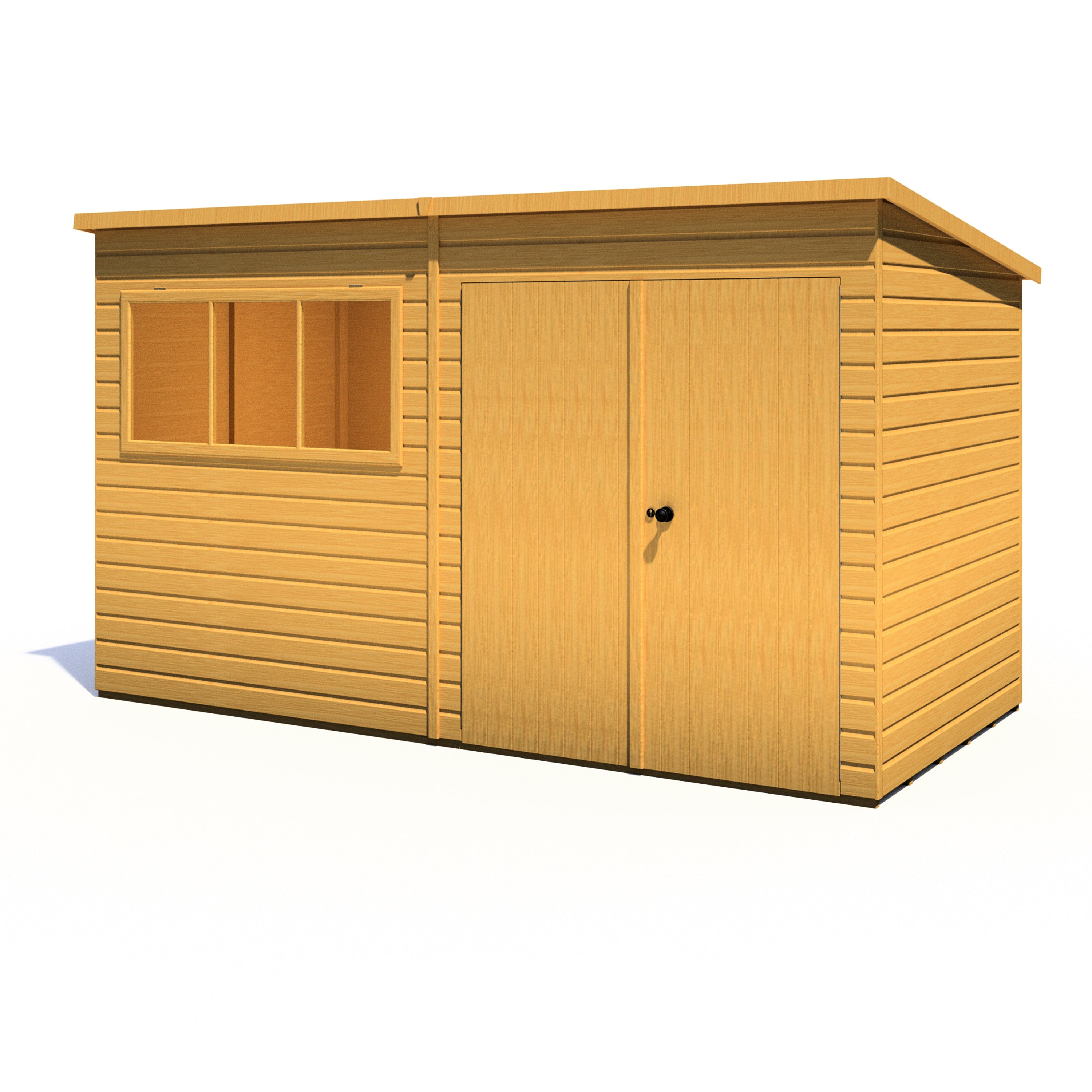 Shire Ranger Double Door Pent Shed 12x6