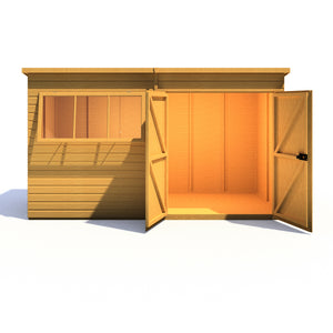 Shire Ranger Double Door Pent Shed 12x6