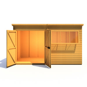 Shire Ranger Double Door Pent Shed 12x6