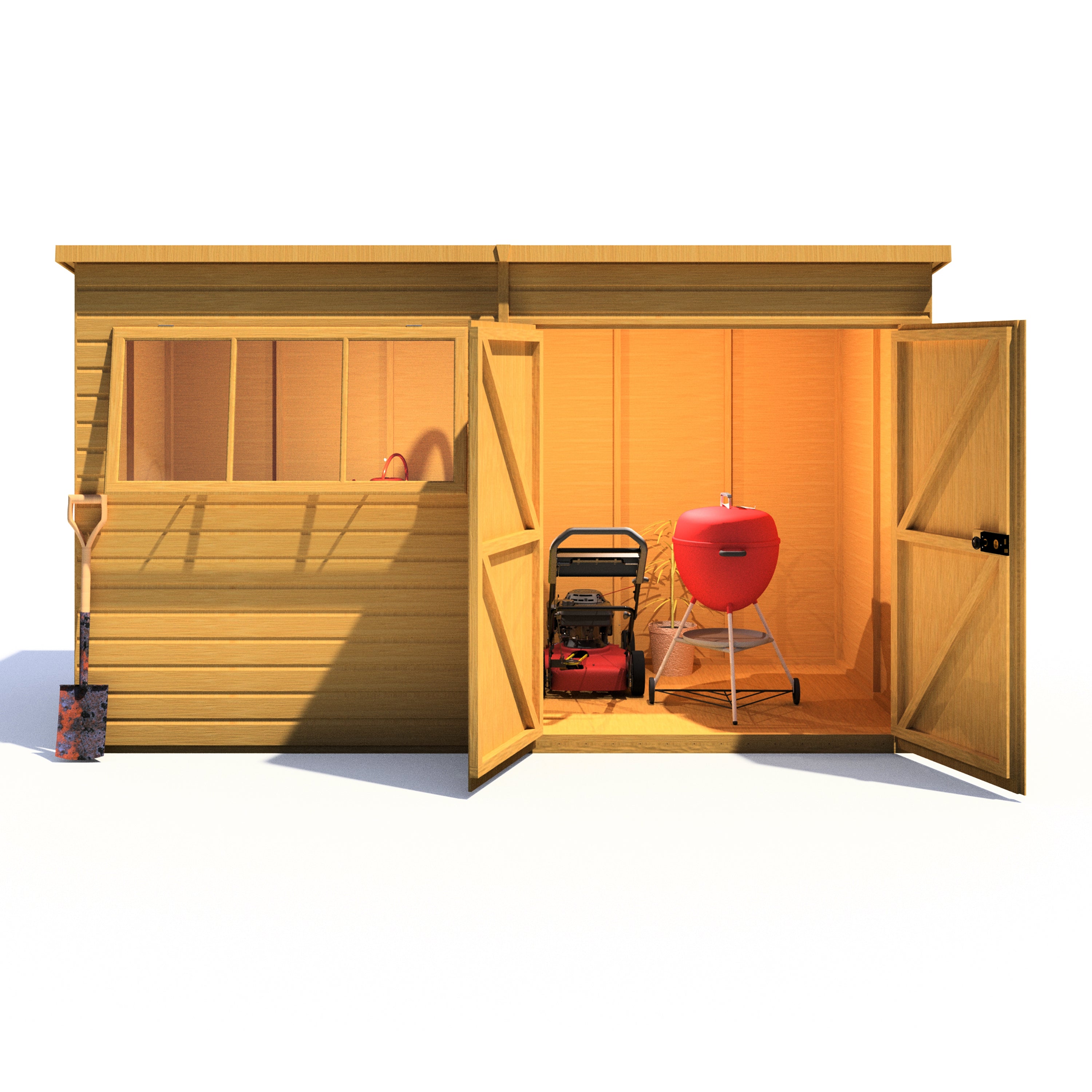 Shire Ranger Double Door Pent Shed 12x6