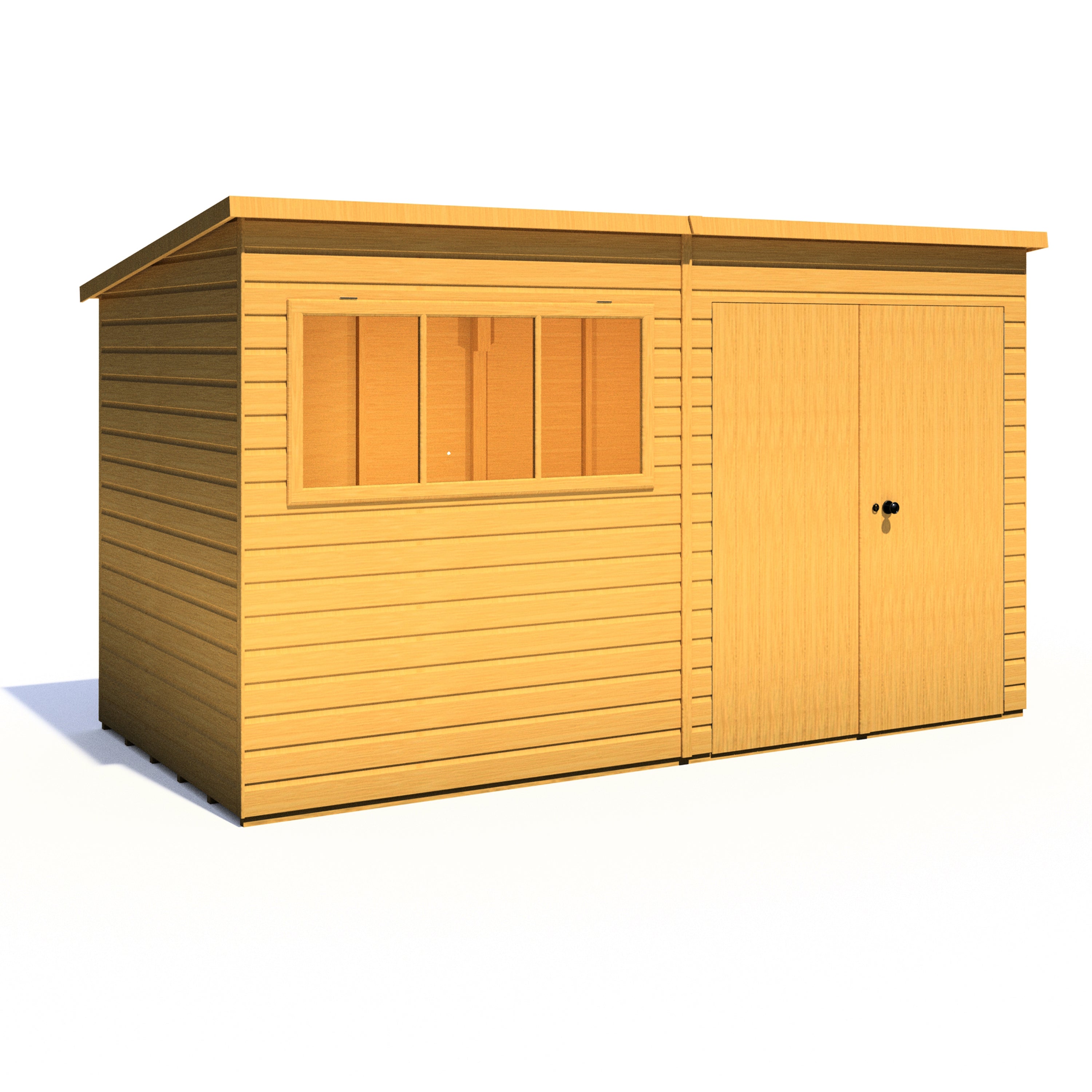 Shire Ranger Double Door Pent Shed 12x6