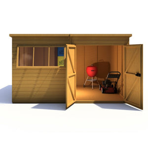 Shire Ranger Double Door Pent Shed 12x10