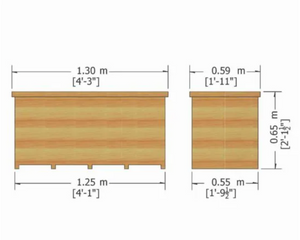Shire Storage Box 4x2 Tongue and Groove - Pressure Treated