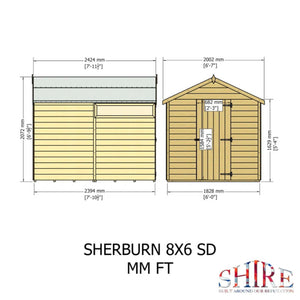 Shire Sherburn 8x6 Apex Shiplap Shed – Garden Life Stores