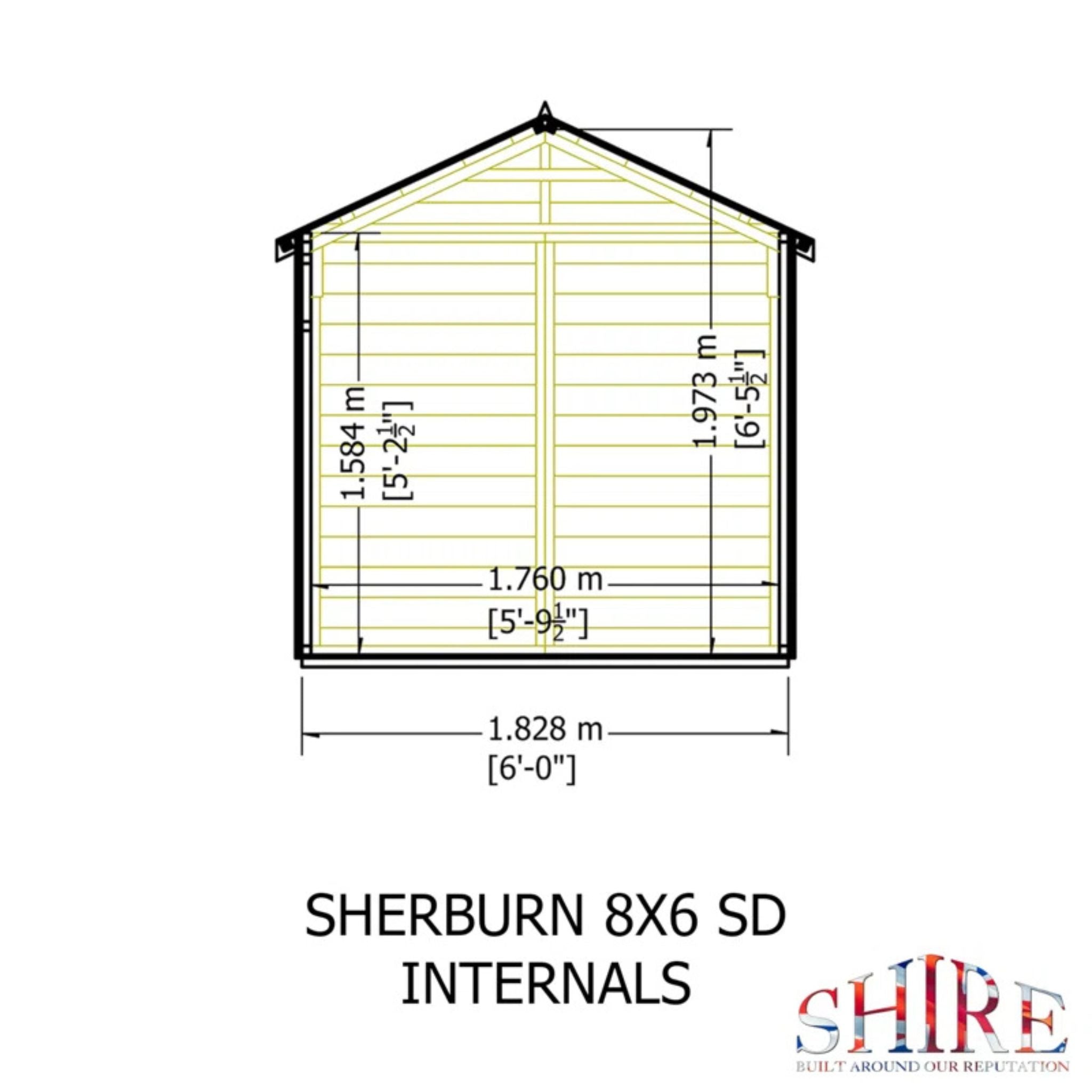 Shire Sherburn 8x6 Apex Shiplap Shed – Garden Life Stores