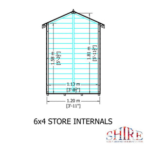 Shire Shetland Apex Single Door Shed 6x4 Garden Life Stores