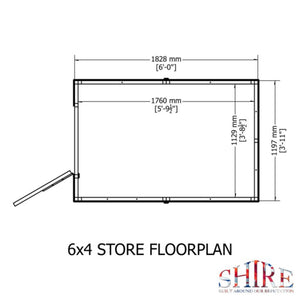 Shire Shetland Apex Single Door Shed 6x4 Garden Life Stores