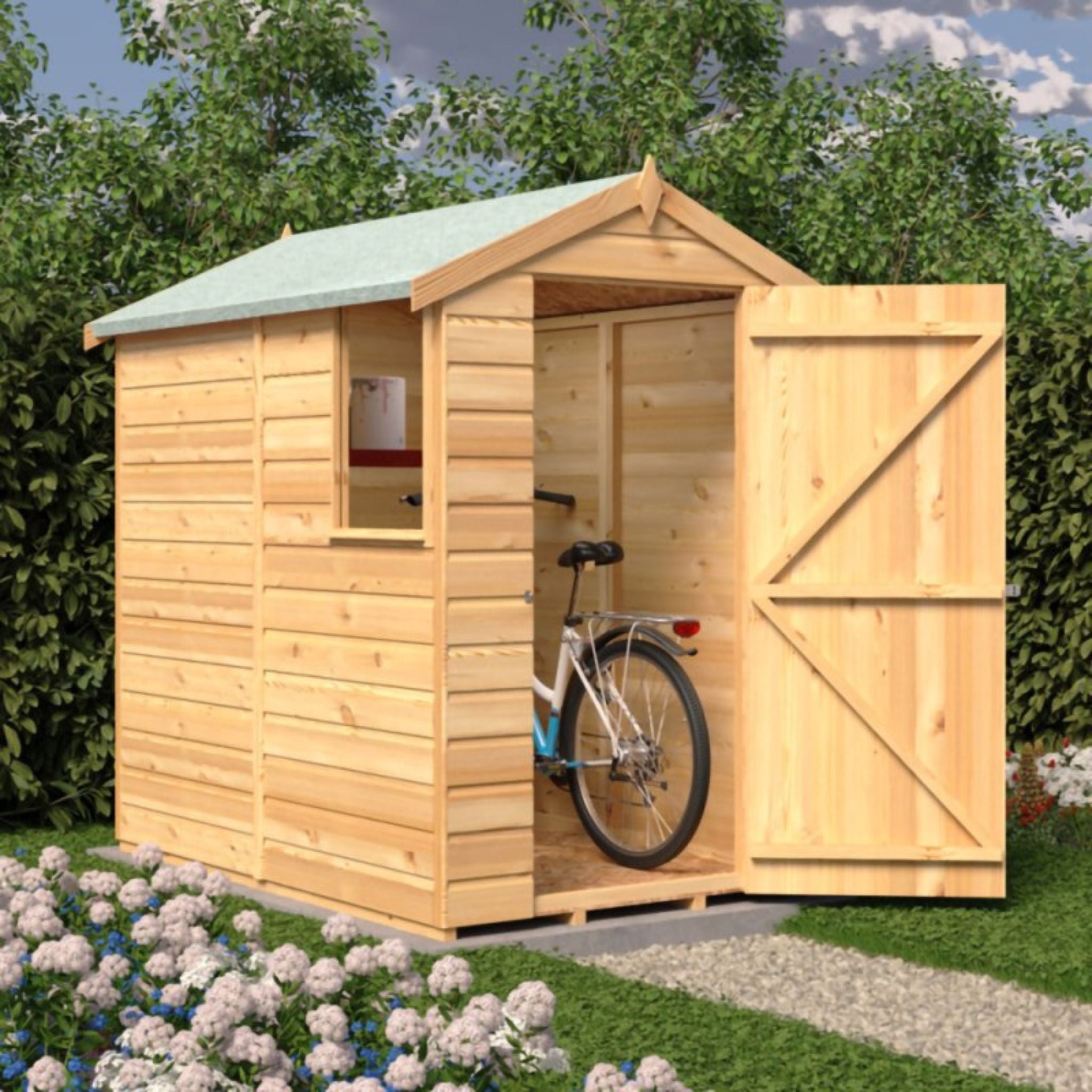 Shire Shetland Apex Single Door Shed 6x4 Garden Life Stores