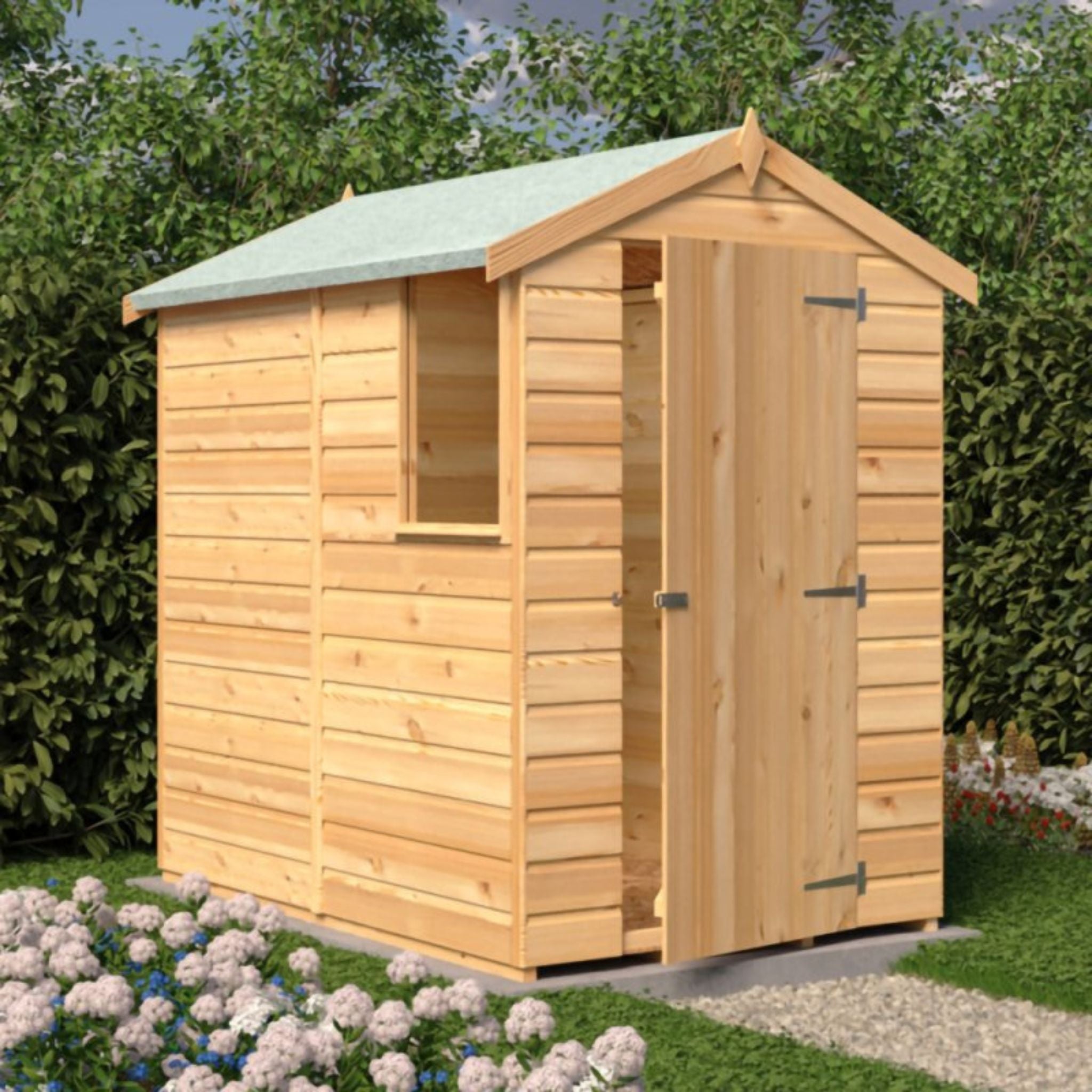 Shire Shetland Apex Single Door Shed 6x4 Garden Life Stores