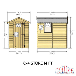 Shire Shetland Apex Single Door Shed 6x4 Garden Life Stores