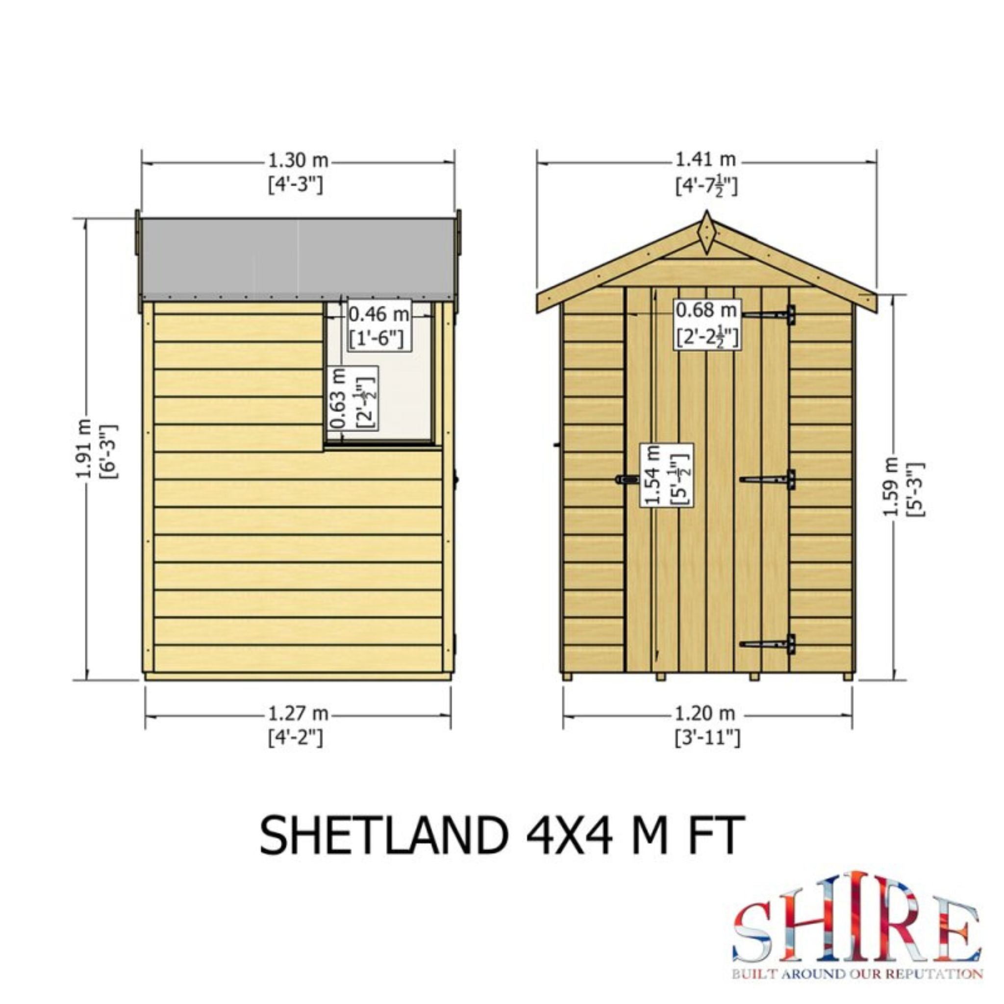 Shire Shetland Shiplap Apex 4x4 Shed – Garden Life Stores