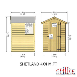 Shire Shetland Shiplap Apex 4x4 Shed – Garden Life Stores