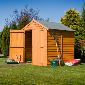 Shire Overlap Dipped Wooden Garden Shed Double Door 6x6 - Garden Life Stores. 