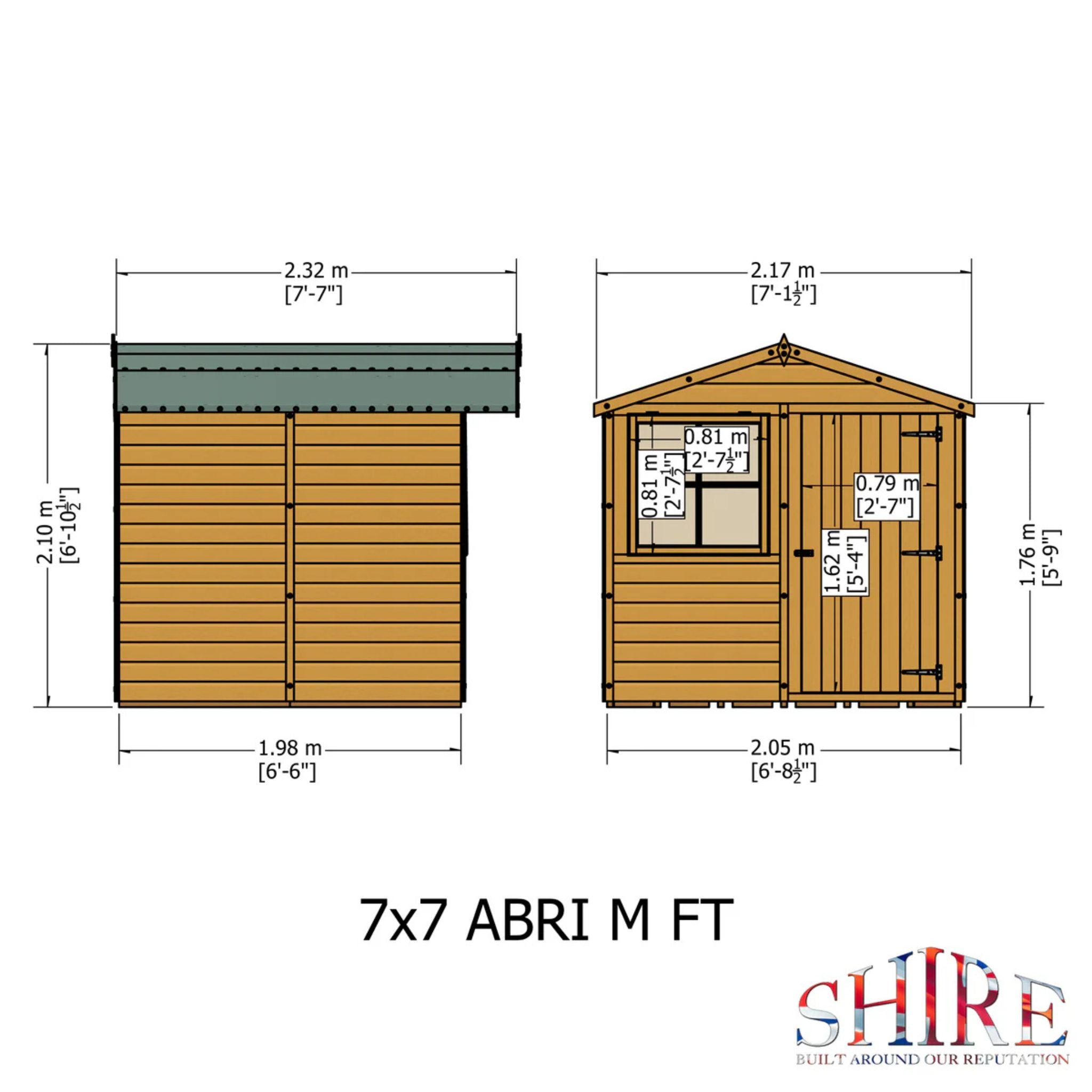 Shire Abri Shed 7x7 Garden Life Stores