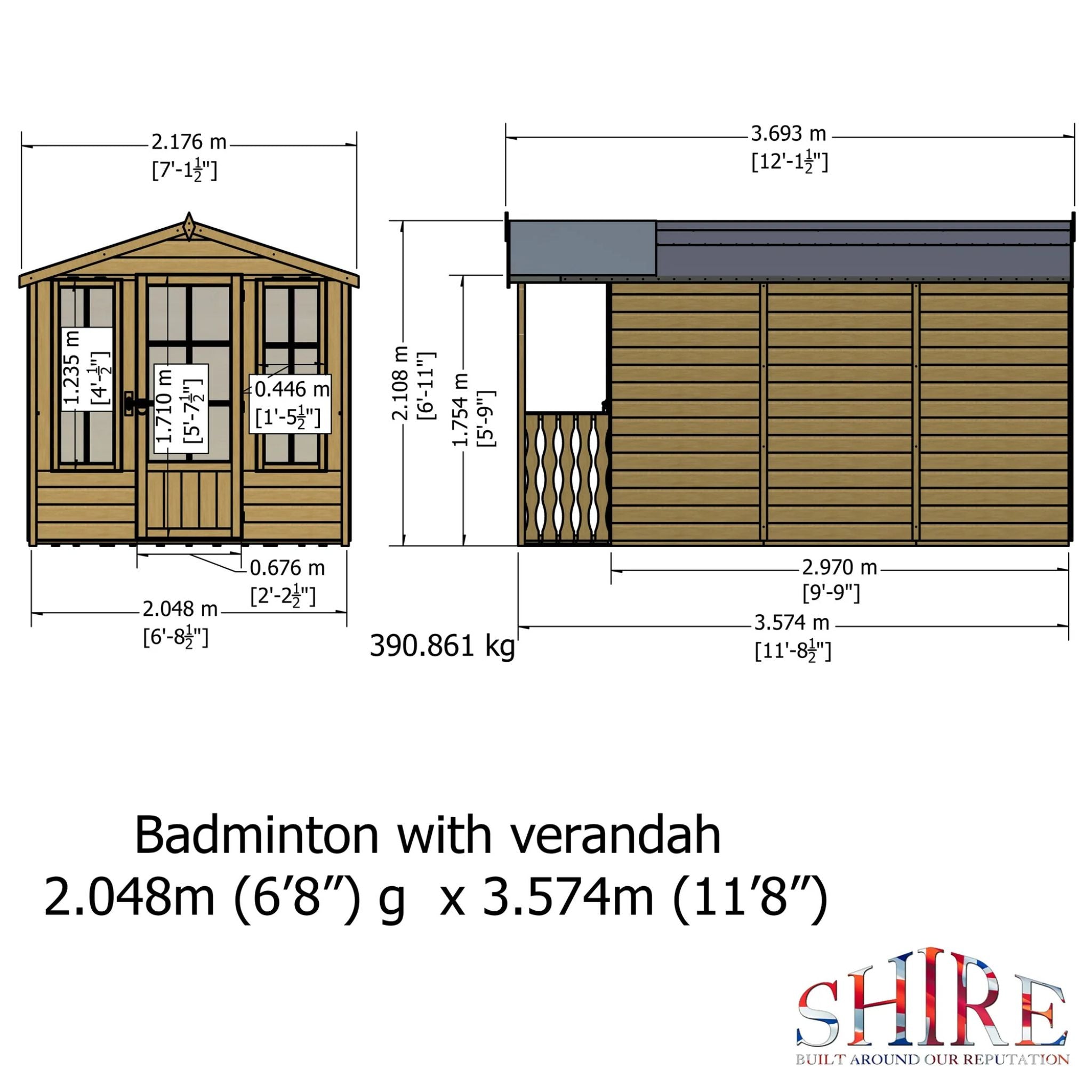 Shire Badminton 7x10 Summerhouse | Garden Life Stores