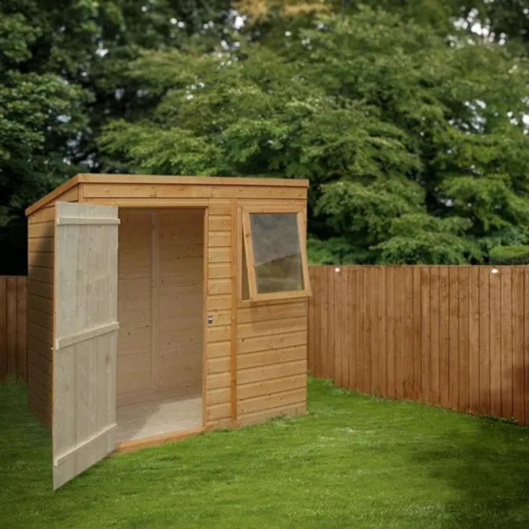 Shire Shiplap Pent Shed Single Door 6x4 Garden Life Stores