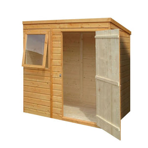 Shire Shiplap Pent Shed Single Door 6x4 Garden Life Stores