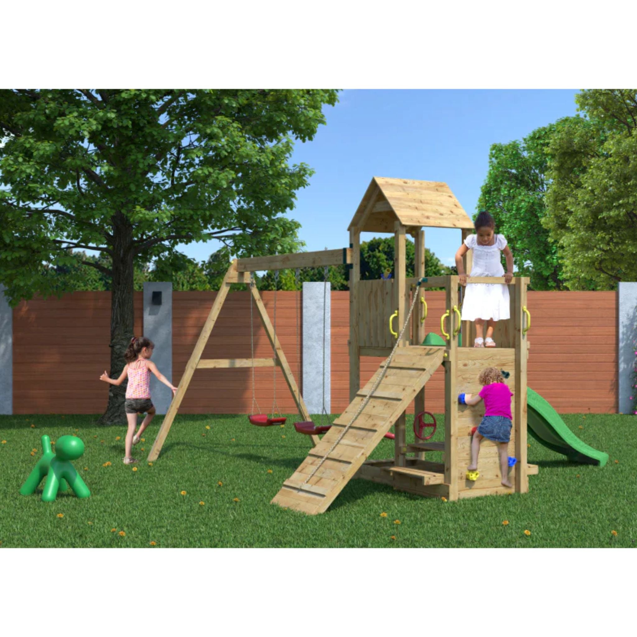 Shire Summit Seeker Scramble (Floppi) – Ultimate Wooden Climbing Frame & Playset | Garden Life Stores