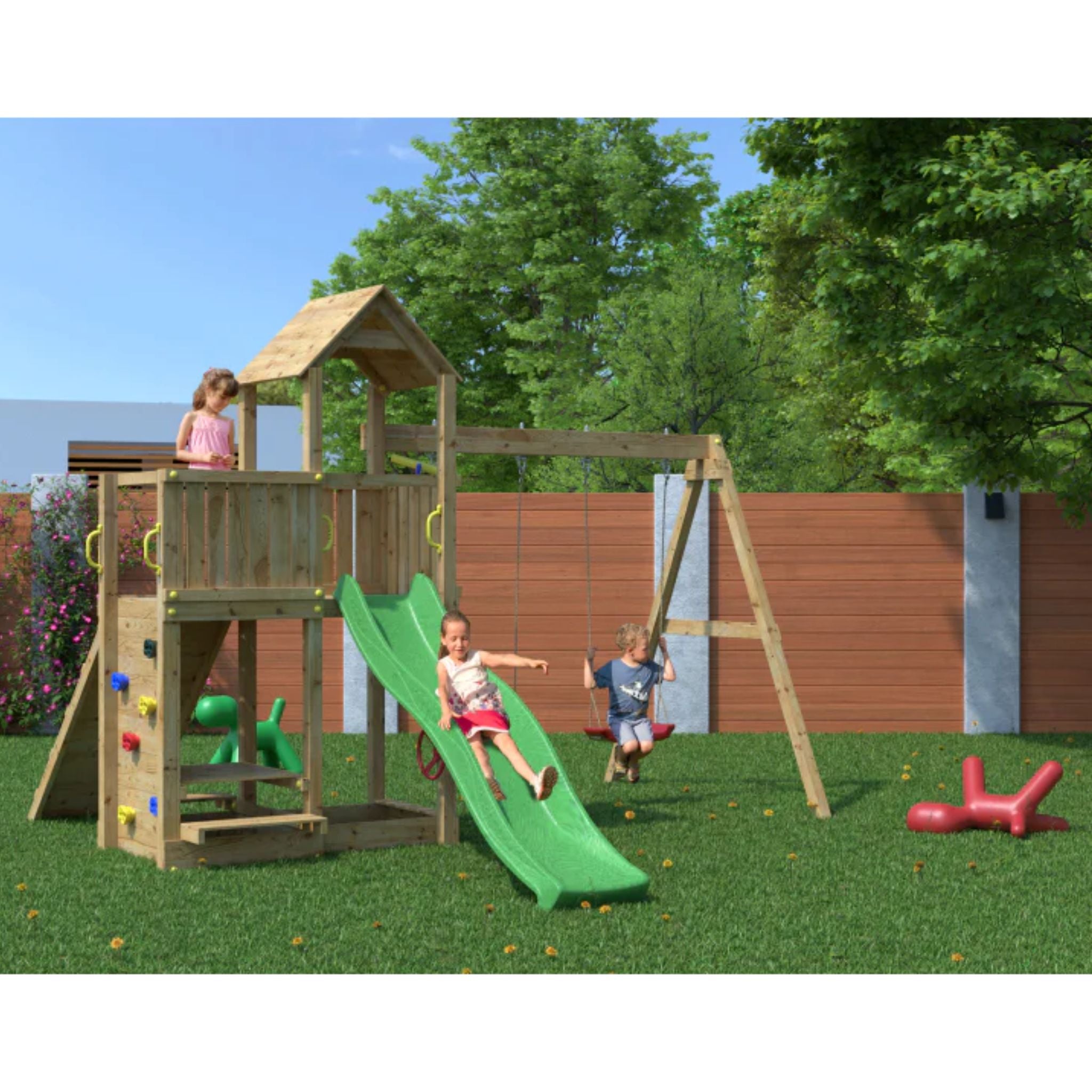 Shire Summit Seeker Scramble (Floppi) – Ultimate Wooden Climbing Frame & Playset | Garden Life Stores