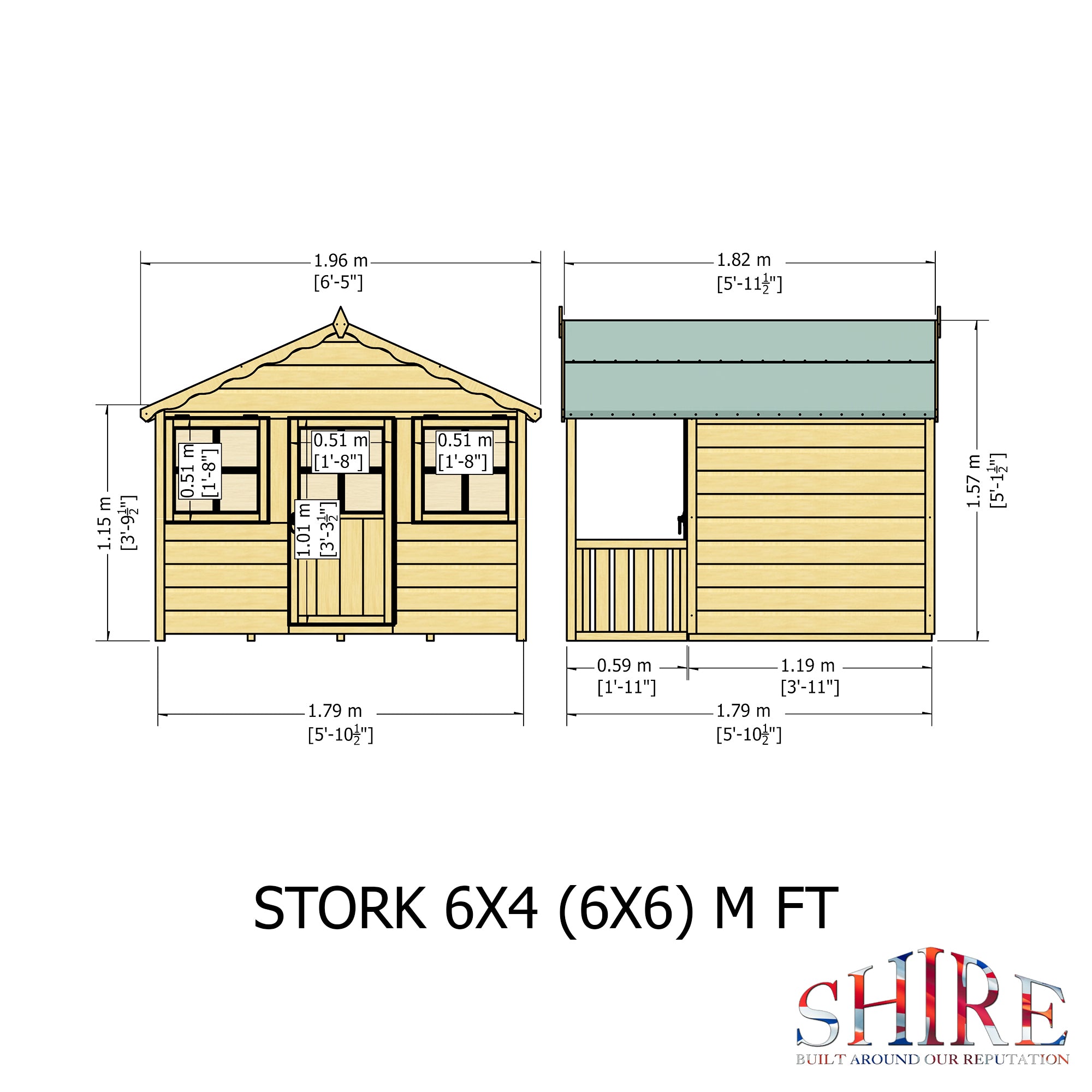 Shire Stork Playhouse 6x4 - Garden Life Stores. 