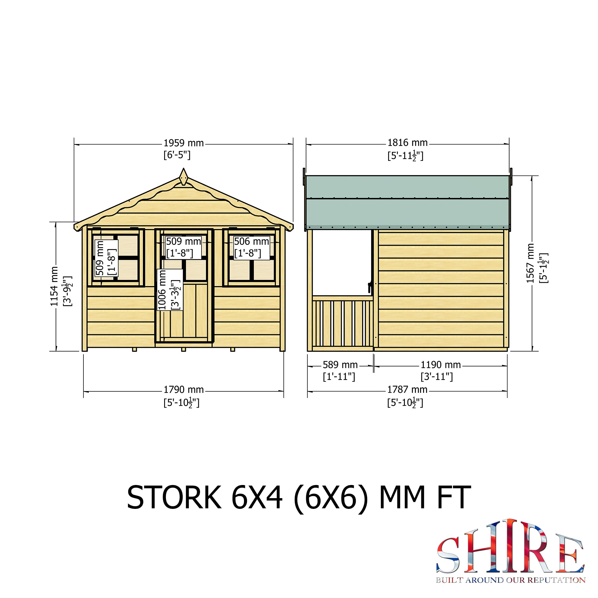 Shire Stork Playhouse 6x4 - Garden Life Stores. 