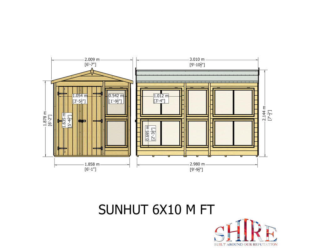 Shire Sun Hut Potting Shed 6x10