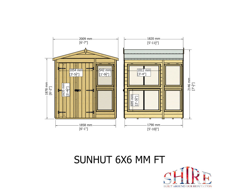 Shire Sun Hut Potting Shed 6x6