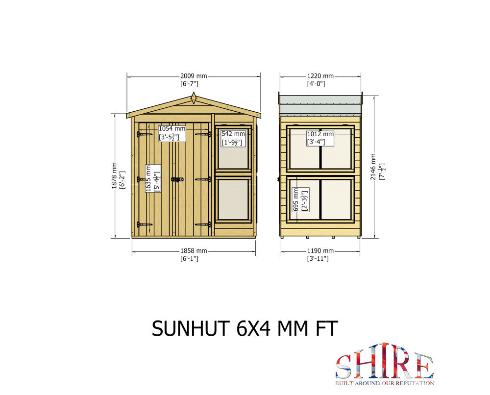 Shire Sun Hut Potting Shed 6x4