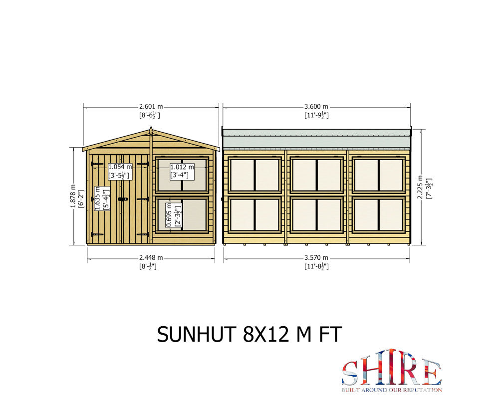 Shire Sun Hut Potting Shed 8x12