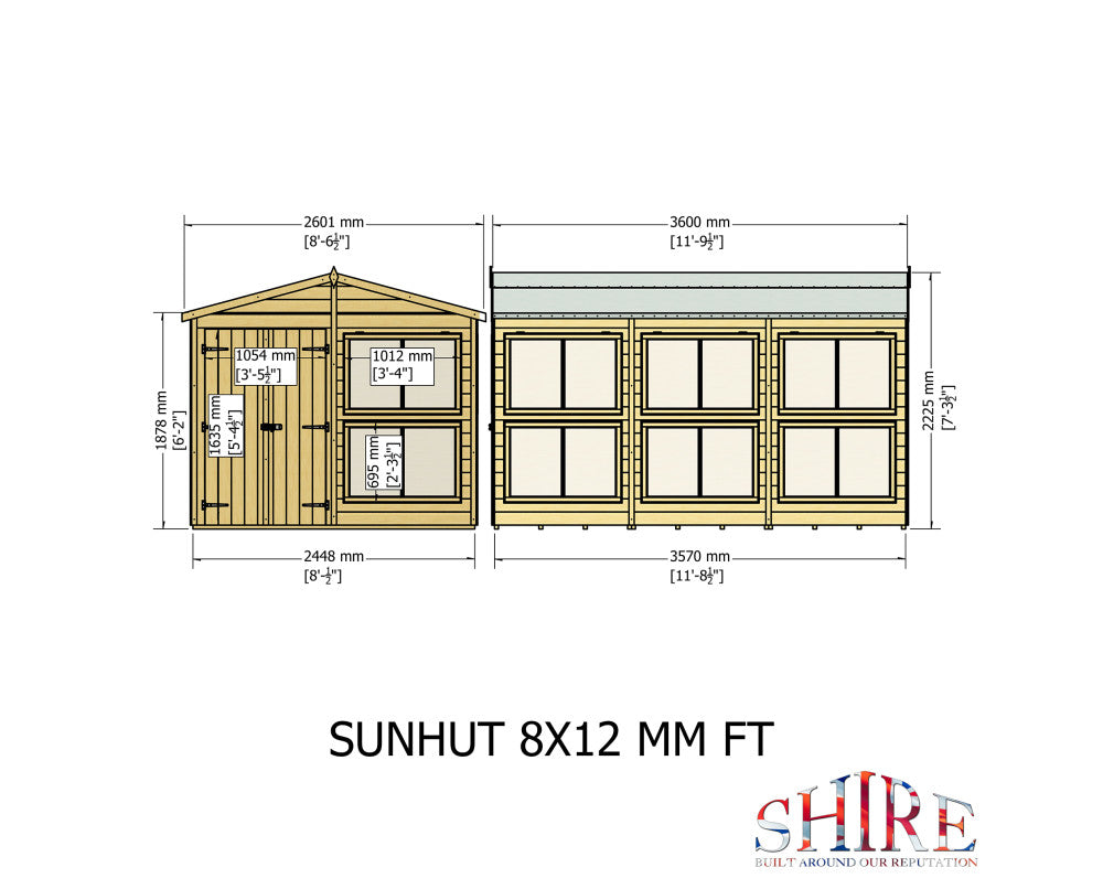 Shire Sun Hut Potting Shed 8x12