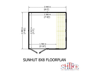 Shire Sun Hut Potting Shed 8x8