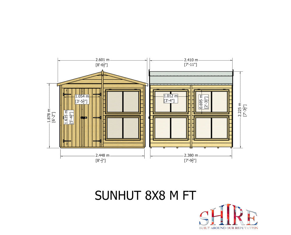 Shire Sun Hut Potting Shed 8x8