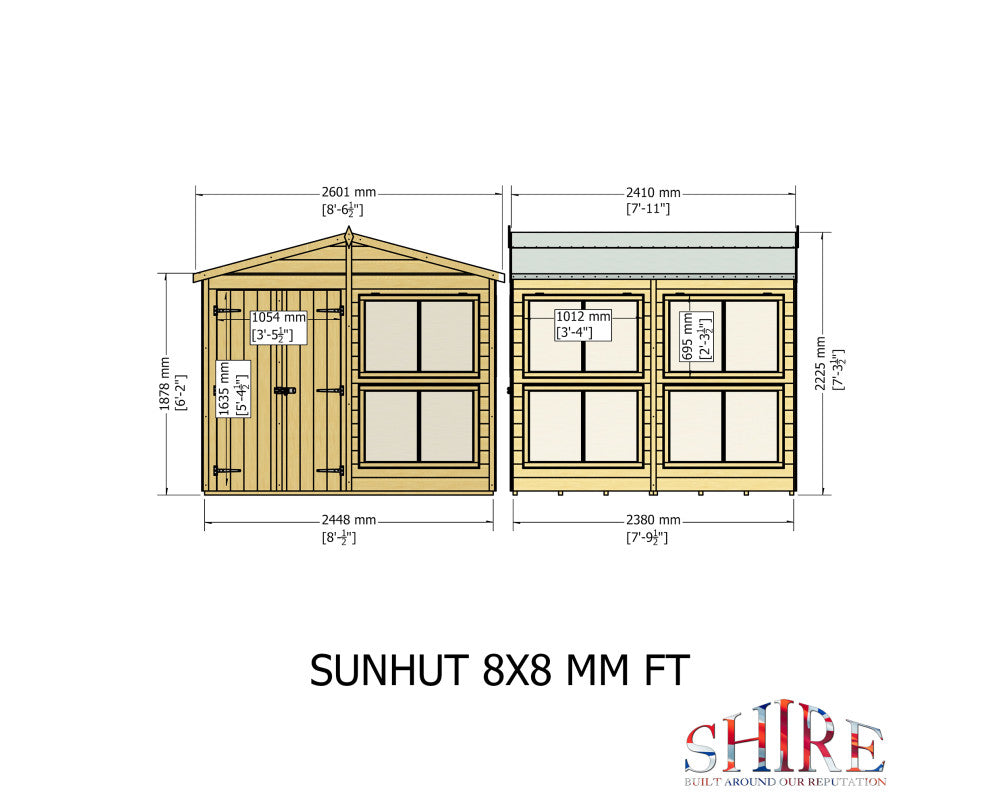 Shire Sun Hut Potting Shed 8x8