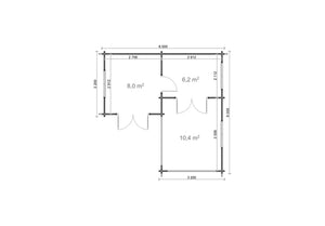 Shire Suzy 18x18 44mm Log Cabin